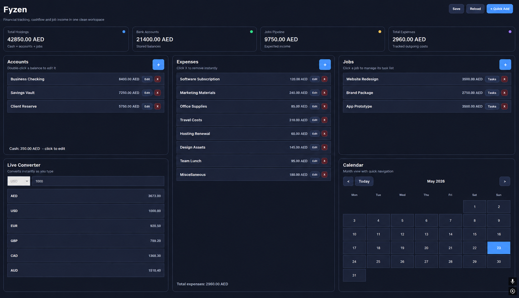 Fyzen app development showcase example